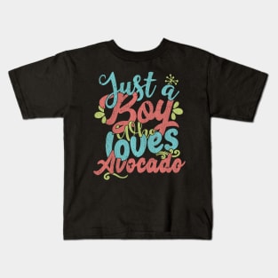 Just A Boy Who Loves Avocado Gift graphic Kids T-Shirt